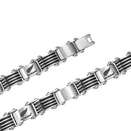Bracelet homme All Blacks acier