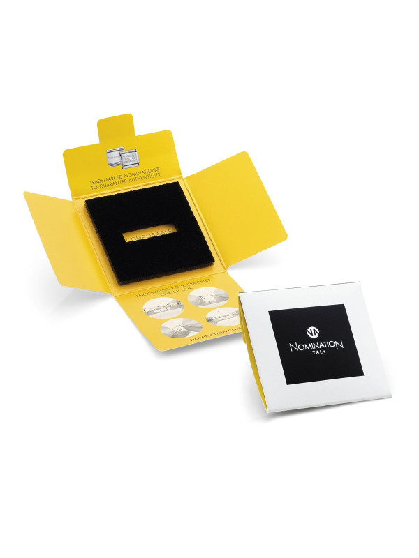 Maillon Nomination classic flocon et oxyde en Argent