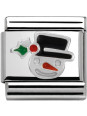 Maillon Nomination classic bonhomme de neige en Argent
