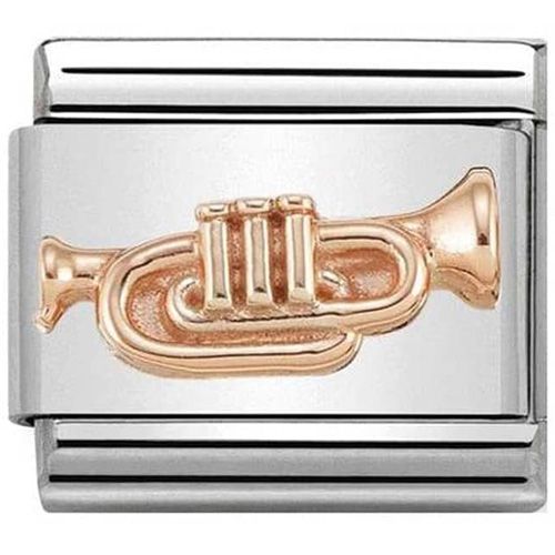 Maillon Nomination classic relief trompette Or rose