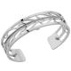 Bracelet manchette Les Georgettes précieuses motif courbes finition Argent small