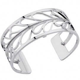 Bracelet manchette Les Georgettes précieuses liens finition Argent medium et oxydes