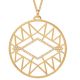 Collier femme Les Georgettes précieuses finition Or jaune motif sioux diamètre 45 mm