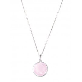 Collier femme Argent et cristal rose