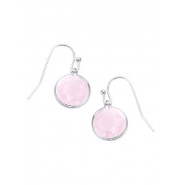 Boucles d'oreilles Argent et cristal rose