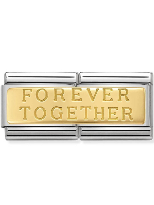 Maillon Nomination classic double Or jaune Forever Together