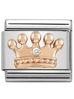 Maillon Nomination classic flocon de neige Or rose