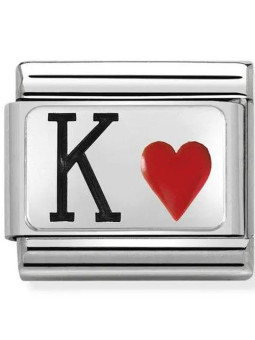 Maillon Nomination classic roi de pique en Argent