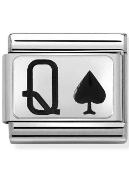 Maillon Nomination classic dame de pique en Argent