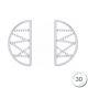 Boucles d'oreilles Les Georgettes précieuses motif liens finition argent diamètre 30 mm