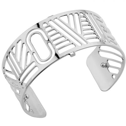  Bracelet manchette Les Georgettes motif love finition Argent medium