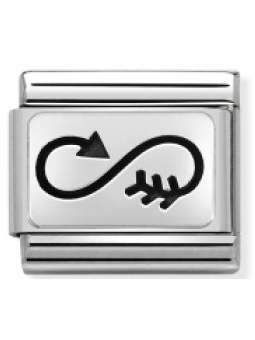 Maillon Nomination classic Argent infini avec flêche