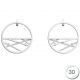 Boucles d'oreilles Les Georgettes précieuses petites créoles motif liens finition argent 