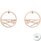 Boucles d'oreilles Les Georgettes précieuses petites créoles motif liens finition Or rose