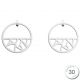 Boucles d'oreilles Les Georgettes petites créoles motif girafe finition argent