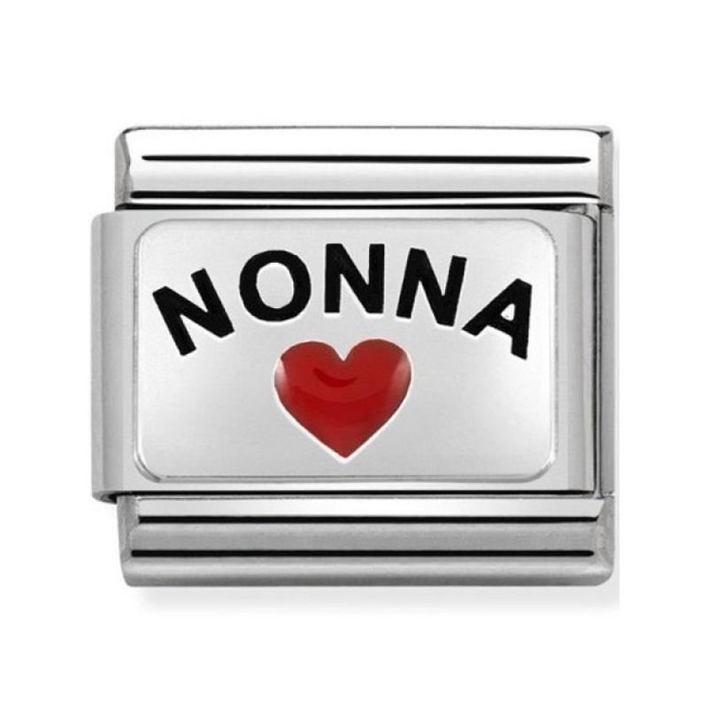 Maillon Nomination classic Argent coeur nonna