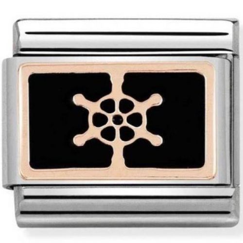 Maillon Nomination classic gouvernail en Or rose