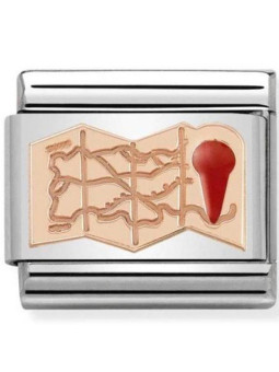 Maillon Nomination classic carte en Or rose