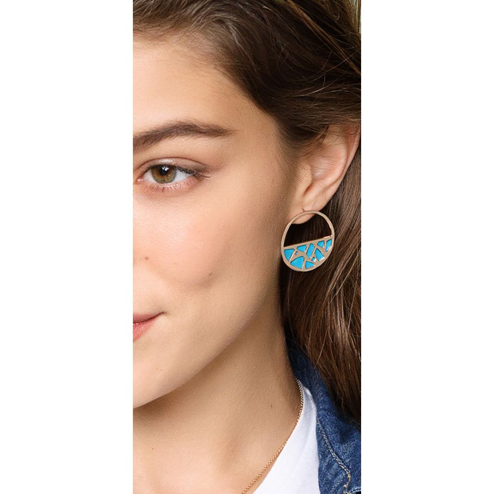 Cuir boucle d oreille georgette clearance