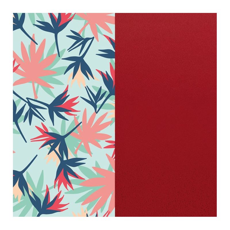 Cuir reversible les Georgettes oiseau paradis / framboise