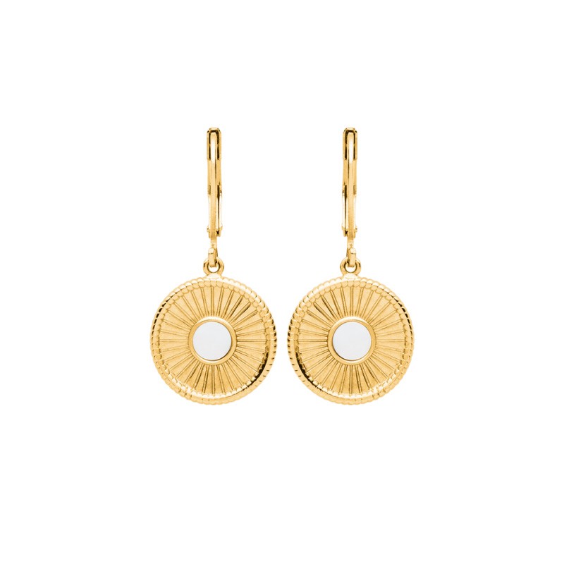 Boucles d'oreille Saunier Talisman en Plaqué Or