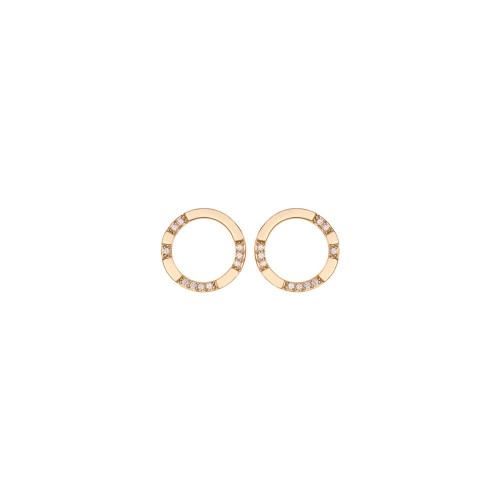 Boucles d'oreilles rondes Céleste Saunier Plaqué Or