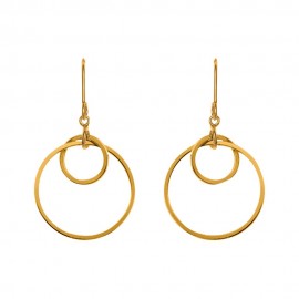 Boucles d'oreilles femme Plaqué Or Helios Saunier