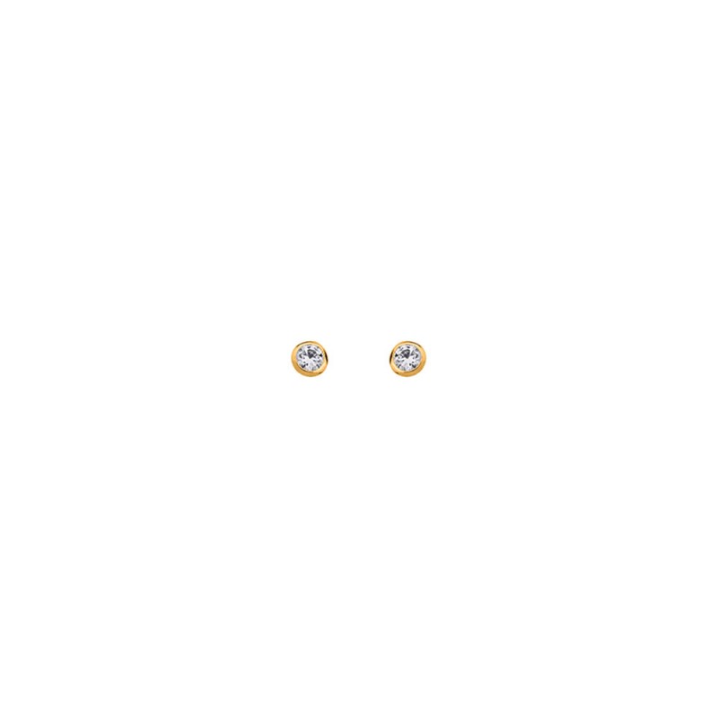 Petites Boucles d'Oreilles rondes dorées Alix Saunier