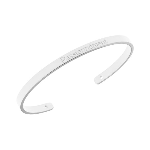 Bracelet fin Passionnement Jonc Saunier personnalisé Argent