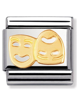 Maillon Nomination classic masques en Or