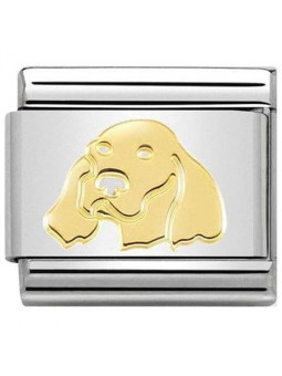 Maillon Nomination classic chien Setter anglais en Or