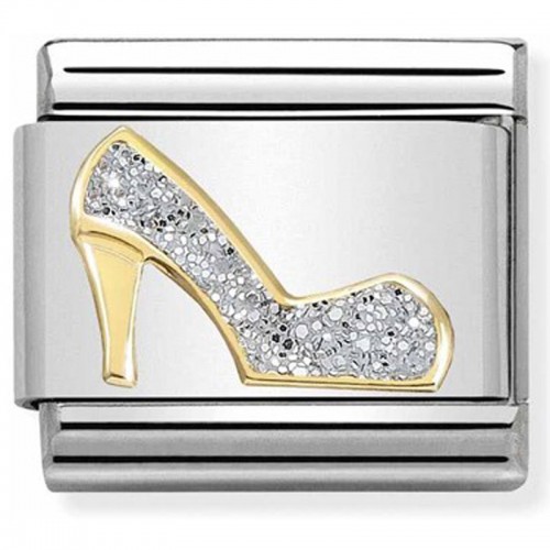 Maillon Nomination classic chaussure à talon glitter et Or
