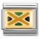Maillon Nomination classic drapeau Jamaïque en émail et Or jaune