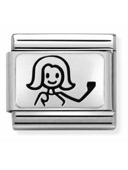 Maillon Nomination classic Famille Maman en Argent