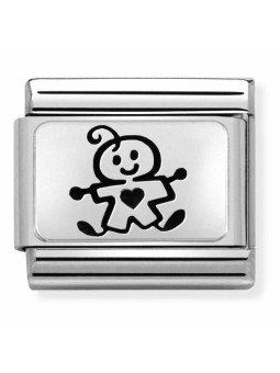 Maillon Nomination classic Famille Bebe Garcon en Argent