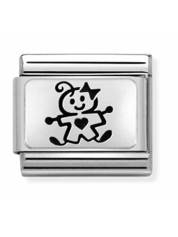 Maillon Nomination classic Famille Bebe Fille en Argent