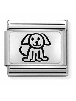 Maillon Nomination classic Animal Chien en Argent
