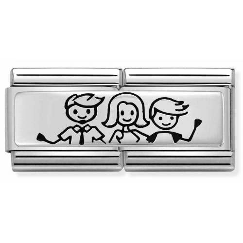 Maillon Nomination classic Famille Parents et petit garçon en Argent