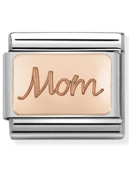 Maillon Nomination classic Maman en Or rose