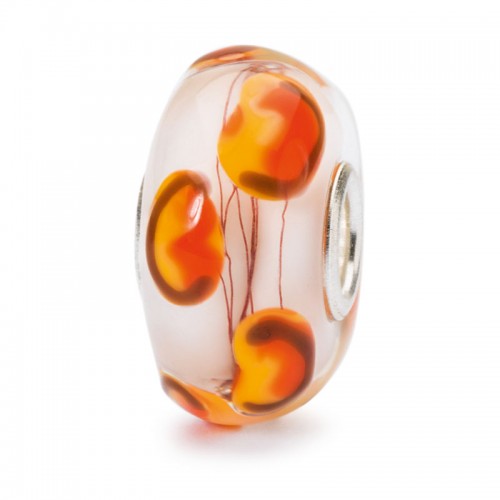 Perle en verre Coquelicots Dorés Trollbeads