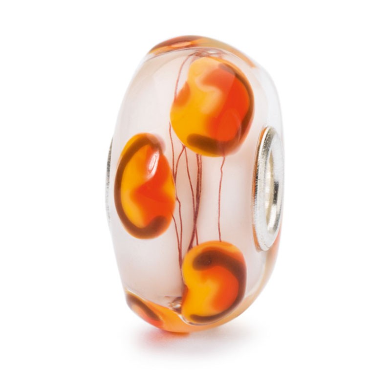 Perle en verre Coquelicots Dorés Trollbeads