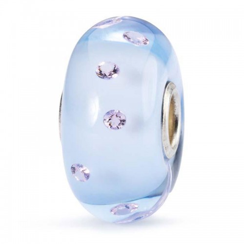 Perle en verre Couleur Douce Bleu pastel Amour Sincère Trollbeads