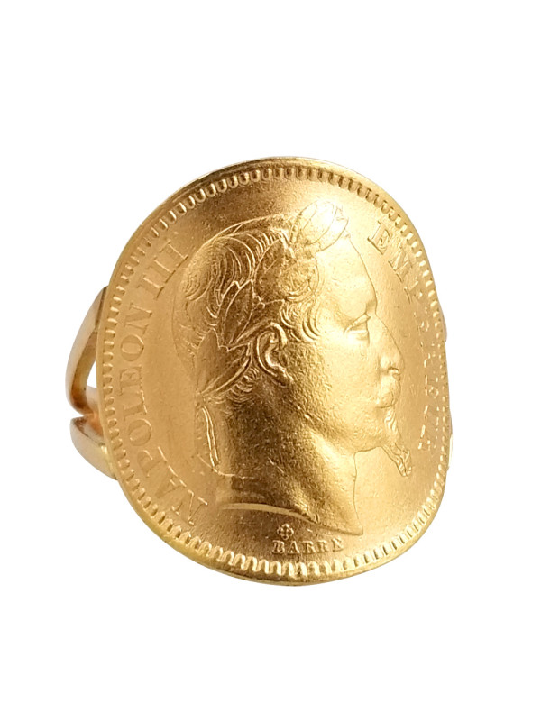 Bague pièce Or 20Frs napoléon