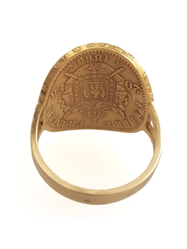 Bague pièce Or 20Frs