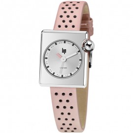 Montre rose femme Lip Mach 2000 Carré