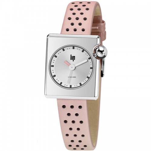 Montre rose femme Lip Mach 2000 Carré