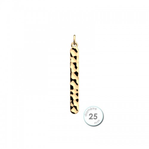 Pendentif Rond 25mm Martelle Les Georgettes