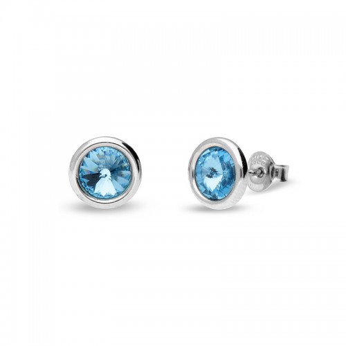 Boucles d'oreilles femme Spark Mars Aigue-marine