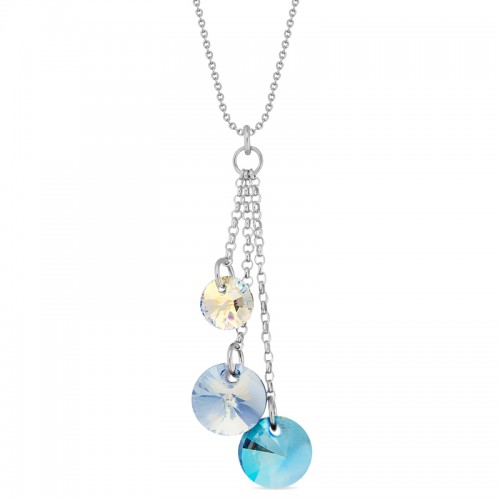 Collier femme Spark Pierres Bleues Cristal