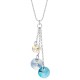 Collier femme Spark Pierres Bleues Cristal